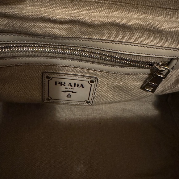 Authentic Vintage PRADA Natural Canvas Crystal Mistolino Frame Bag - Picture 14 of 14